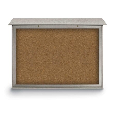 United Visual Products Indoor Enclosed Combo Board, 48"x36", White Frame/White Porc & Forbo UVCB4836W-WHTPORC-FORBO